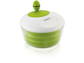 riciclabile senza BPA colore: Verde/Bianco Gies Centrifuga per insalata Ø 25 x 16 cm 